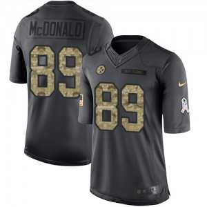 Men's Nike Pittsburgh Steelers #89 Vance McDonald Limited Black 2016 Salute to Service NFL Jersey Dyin
